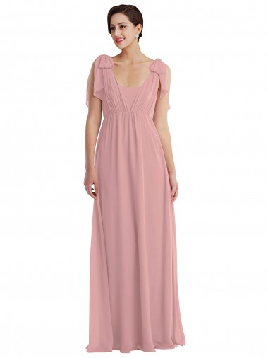 Purcahse  Dusty Pink Sleeveless Halter Neck A-Line Soft Chiffon Semi Formal Evening Dress UK