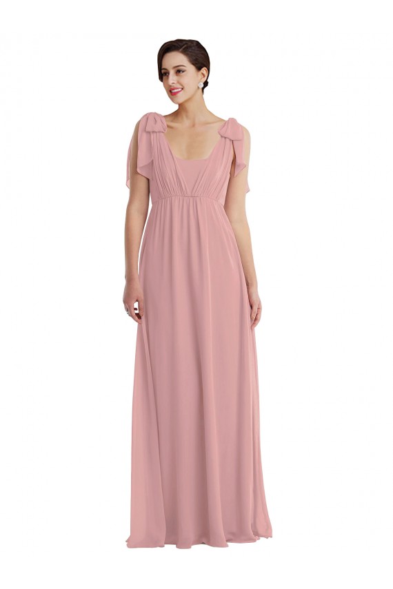 Purcahse  Dusty Pink Sleeveless Halter Neck A-Line Soft Chiffon Semi Formal Evening Dress UK