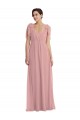 Purcahse  Dusty Pink Sleeveless Halter Neck A-Line Soft Chiffon Semi Formal Evening Dress UK