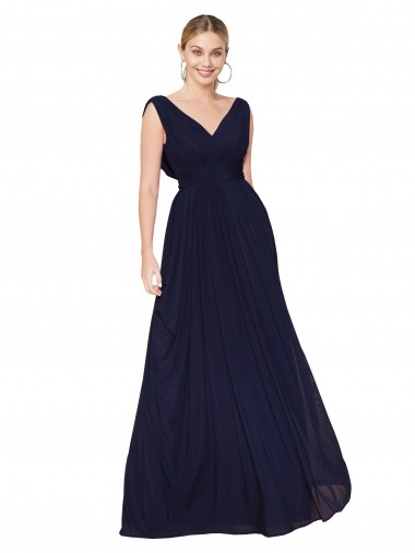 Purcahse  Sleeveless V-Neck A-Line Soft Chiffon Formal Evening Dress UK