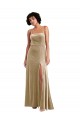Purcahse  Low Back Sleeveless Square Neck A-Line Stretch Velvet Formal Evening Dress UK