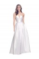 Purcahse  Low Back Sleeveless Strapless A-Line Stretch Satin Formal Evening Dress UK