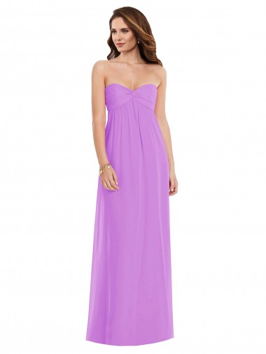 Purcahse  Low Back Violet Sleeveless Sweetheart A-Line Soft Chiffon Semi Formal Evening Dress UK