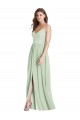 Purcahse  Criss Cross Back Sleeveless Spaghetti Straps A-Line Soft Chiffon Semi Formal Evening Dress UK