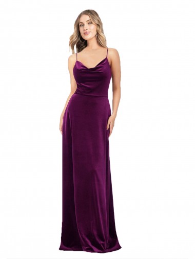 Purcahse  Criss Cross Back Sleeveless Scoop Neck A-Line Stretch Velvet Formal Evening Dress UK