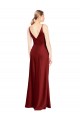 Purcahse  V-Back Sleeveless Spaghetti Straps A-Line Stretch Satin Formal Evening Dress UK