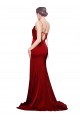 Purcahse  Criss Cross Back Sleeveless Spaghetti Straps Sheath Stretch Satin Black Tie Evening Dress UK