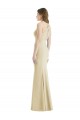 Purcahse  Criss Cross Open Back Sleeveless Bateau Neck Trumpet Stretch Crepe Semi Formal Evening Dress UK