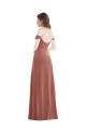 Purcahse  Cinnamon Rose Sleeveless Off the Shoulder A-Line Stretch Velvet Semi Formal Evening Dress UK