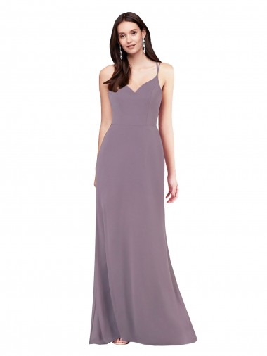 Purcahse  Criss Cross Open Back Sleeveless Sweetheart Column Soft Chiffon Formal Evening Dress UK