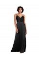 Purcahse  Sleeveless V-Neck Column Silky Satin Formal Evening Dress UK