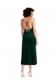 Purcahse  Criss Cross Open Back Sleeveless Cowl Neck Sheath Stretch Velvet Black Tie Evening Dress UK