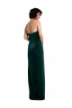 Purcahse  Low Back Sleeveless Strapless Sheath Stretch Velvet Black Tie Evening Dress UK