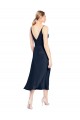 Purcahse  V-Back Sleeveless V-Neck A-Line Stretch Satin Formal Evening Dress UK