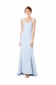 Purcahse  Sleeveless Spaghetti Straps Mermaid Stretch Crepe Evening Gown UK