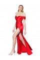 Purcahse  Sleeveless Off the Shoulder Mermaid Stretch Satin Formal Evening Dress UK