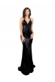 Purcahse  Criss Cross Open Back Sleeveless V-Neck Mermaid Sequin Black Tie Evening Dress UK