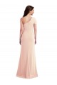 Purcahse  Cap Sleeves One Shoulder Trumpet Stretch Crepe Formal Evening Dress UK