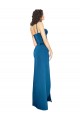 Purcahse  Low Back Sleeveless Spaghetti Straps Sheath Silky Satin Formal Evening Dress UK