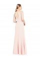 Purcahse  V-Back Pink Sleeveless V-Neck A-Line Stretch Crepe Formal Evening Dress UK