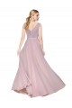 Purcahse  V-Back Primrose Sleeveless V-Neck A-Line Soft Chiffon Formal Evening Dress UK