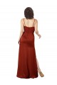 Purcahse  Low Back Red Sleeveless Spaghetti Straps A-Line Silky Satin Formal Evening Dress UK