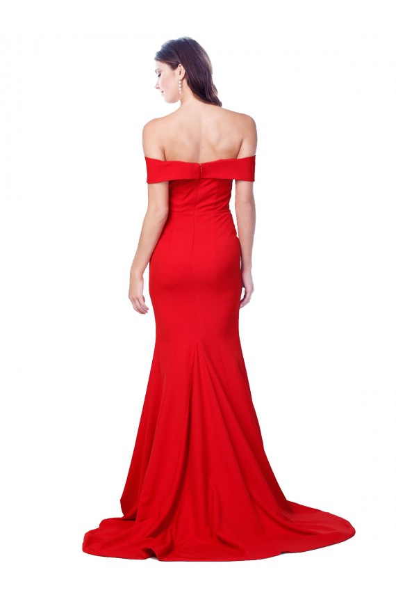 Purcahse  Sleeveless Sweetheart Mermaid Stretch Crepe Evening Dress UK