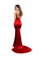 Purcahse  Low Back Sleeveless Sweetheart Mermaid Stretch Satin Evening Dress UK