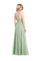 Purcahse  Low Back Sleeveless Spaghetti Straps Trumpet Soft Chiffon Formal Evening Dress UK