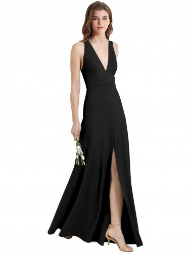 Purcahse  Sleeveless Halter Neck Sheath Stretch Crepe Formal Evening Dress UK