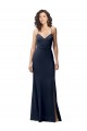 Purcahse  Criss Cross Back Sleeveless Spaghetti Straps Sheath Stretch Crepe Formal Evening Dress UK