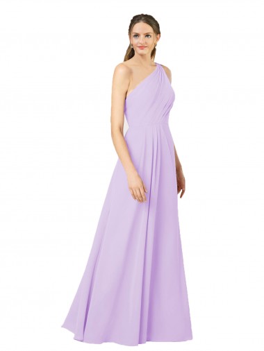 Purcahse  Sleeveless One Shoulder Sheath Soft Chiffon Formal Evening Dress UK