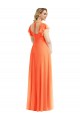 Purcahse  Open Back Flutter Sleeves Square Neck A-Line Soft Chiffon Semi Formal Evening Dress UK