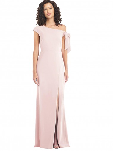 Purcahse  Cap Sleeves Off the Shoulder Trumpet Stretch Crepe Formal Evening Dress UK