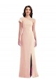 Purcahse  Cap Sleeves One Shoulder Trumpet Stretch Crepe Formal Evening Dress UK