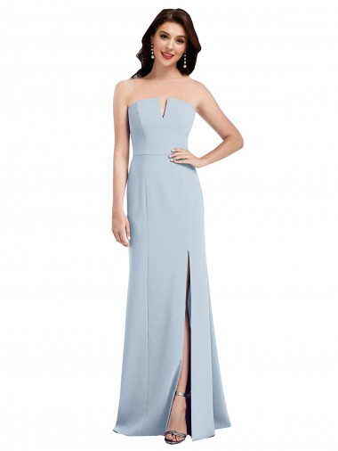 Purcahse  Low Back Sleeveless V-Neck Trumpet Stretch Crepe Evening Gown UK