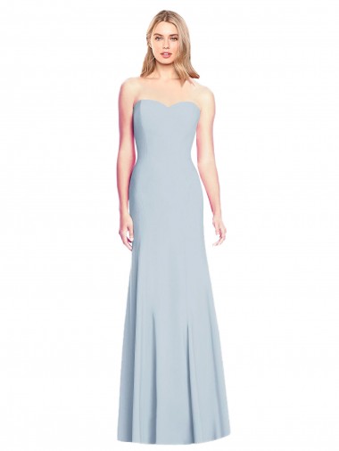 Purcahse  Low Back Sleeveless Sweetheart Trumpet Stretch Crepe Evening Dress UK