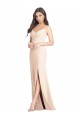 Purcahse  Sleeveless Spaghetti Straps Trumpet Stretch Crepe Semi Formal Evening Dress UK